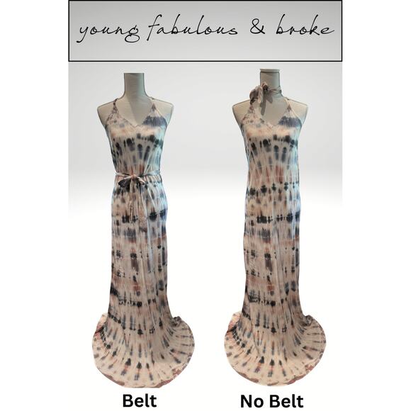 MSRP $215 NWT YOUNG FABULOUS & BROKE Carla Maxi Abstract Animal Wash Size M - Picture 2 of 10